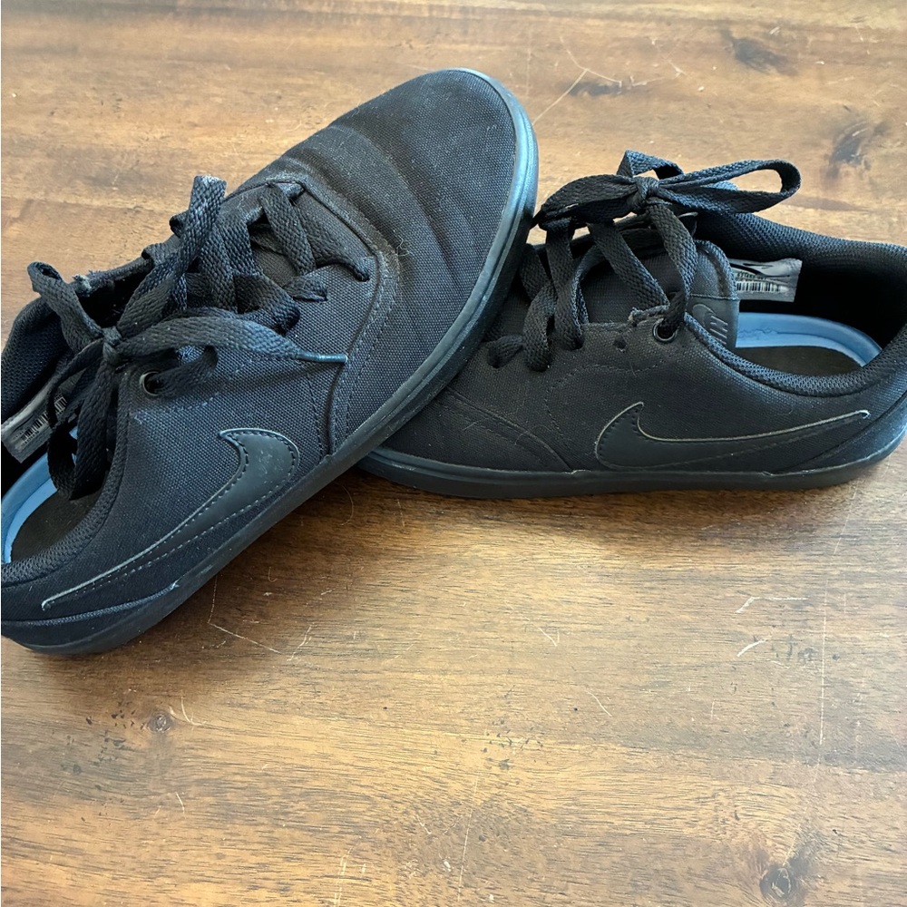 Nike SB Chron 2 Sneakers Black Canvas Skate Shoes Women’s 9 Solarsoft - Picture 4 of 6